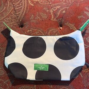 Kate Spade Black and White Polka Dot Cosmetic Bag